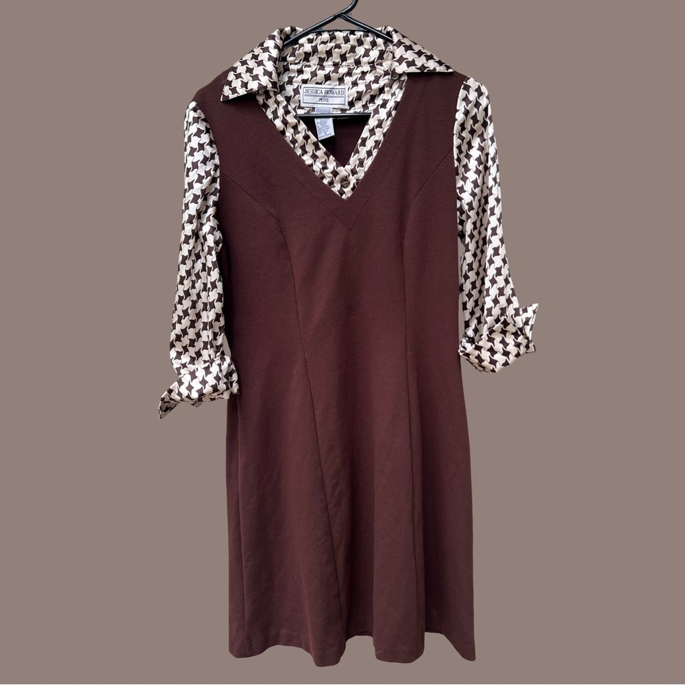 Jessica Howard Petite 70s Office Dress Size 8